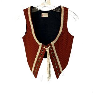 Renaissance Rust Bodice with Trim Reversible Boned New Approx Size 4